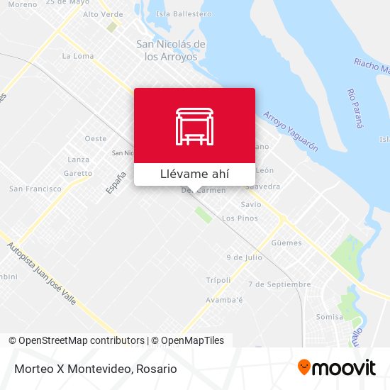 Mapa de Morteo X Montevideo