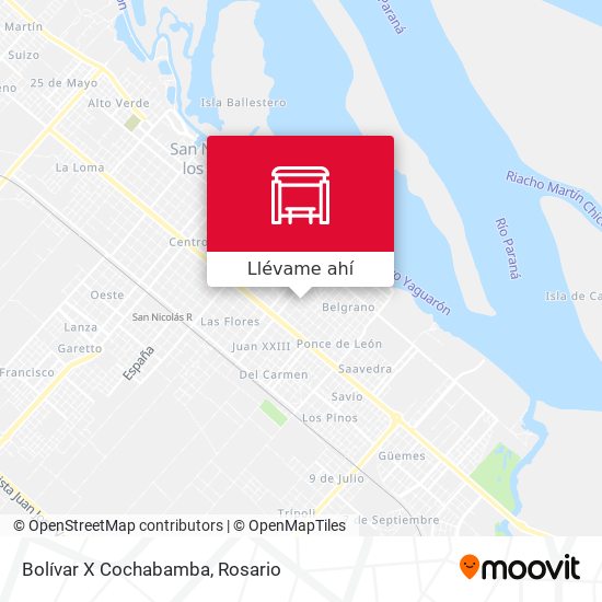 Mapa de Bolívar X Cochabamba