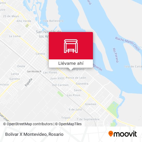 Mapa de Bolívar X Montevideo