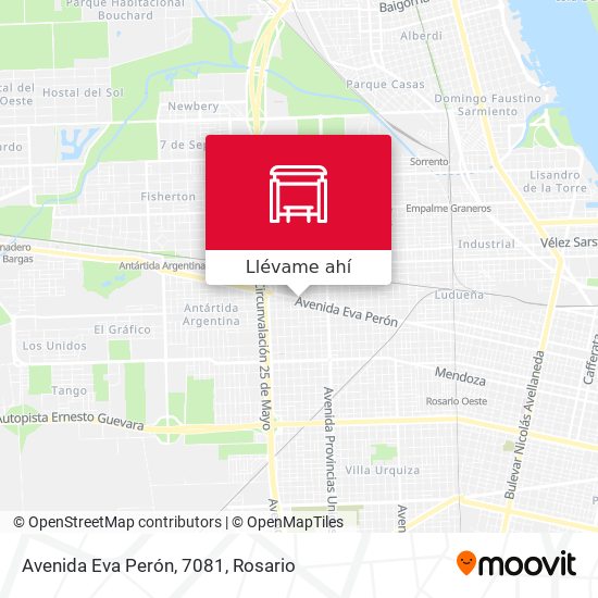 Mapa de Avenida Eva Perón, 7081