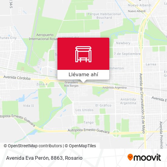 Mapa de Avenida Eva Perón, 8863