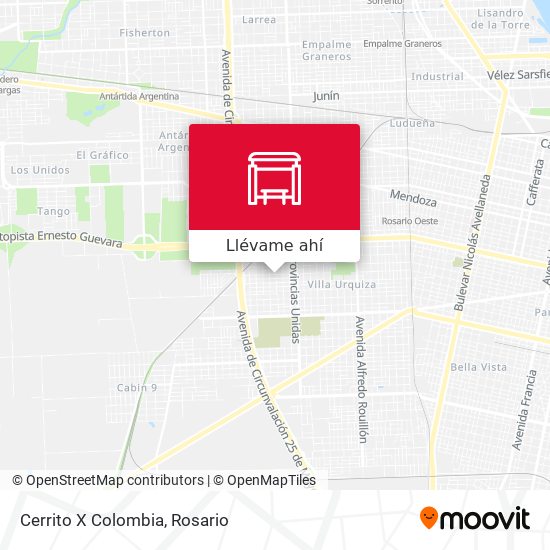 Mapa de Cerrito X Colombia