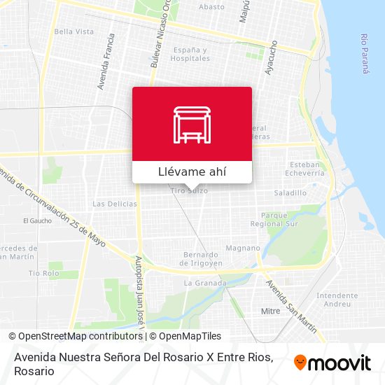 Mapa de Avenida Nuestra Señora Del Rosario X Entre Rios