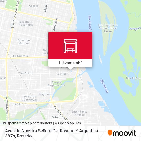Mapa de Avenida Nuestra Señora Del Rosario Y Argentina 387s