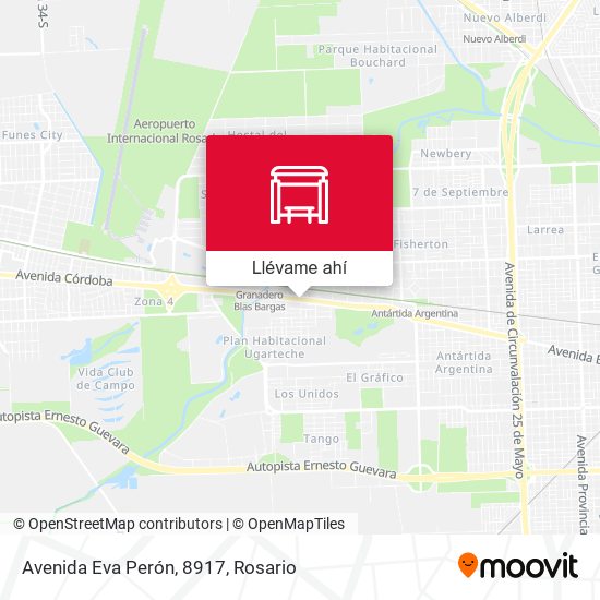 Mapa de Avenida Eva Perón, 8917