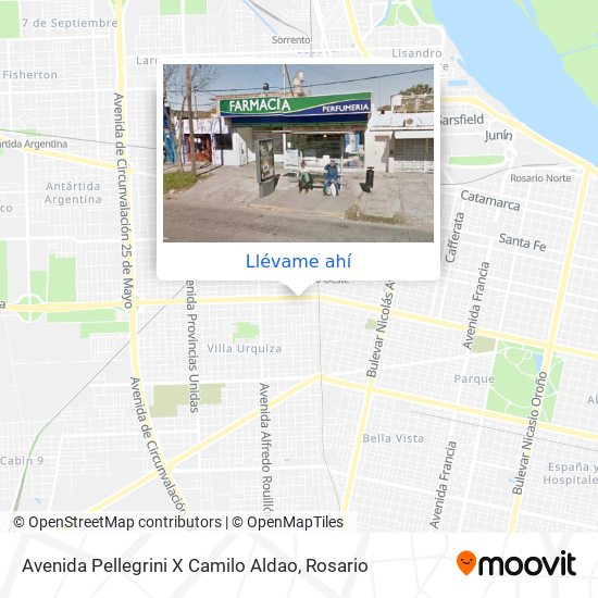Mapa de Avenida Pellegrini X Camilo Aldao