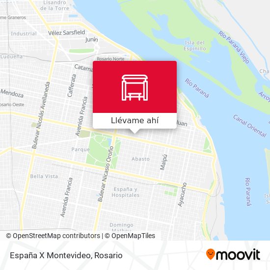 Mapa de España X Montevideo