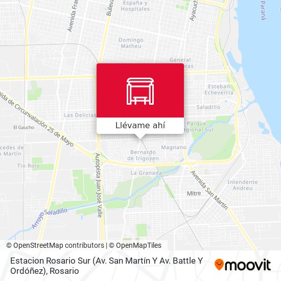 Mapa de Estacion Rosario Sur (Av. San Martín Y Av. Battle Y Ordóñez)
