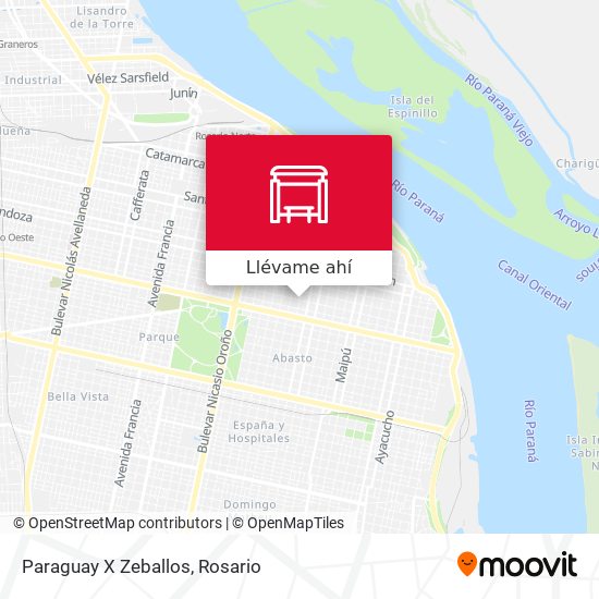Mapa de Paraguay X Zeballos