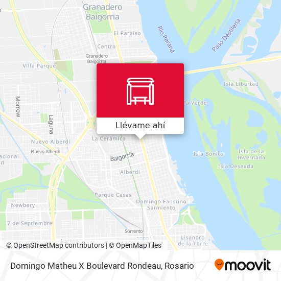 Mapa de Domingo Matheu X Boulevard Rondeau