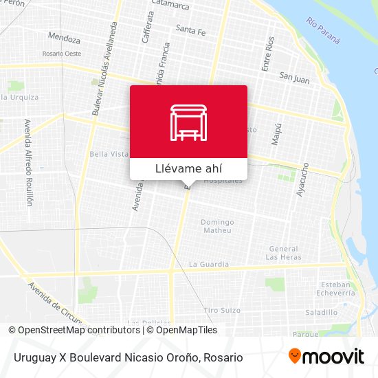 Mapa de Uruguay X Boulevard Nicasio Oroño