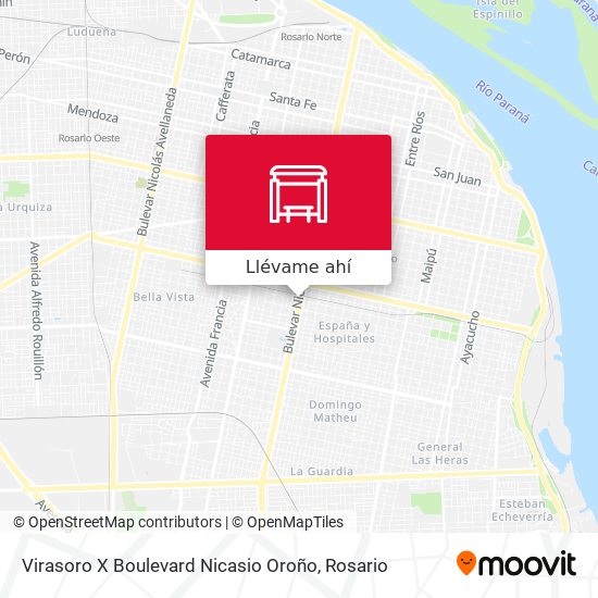 Mapa de Virasoro X Boulevard Nicasio Oroño