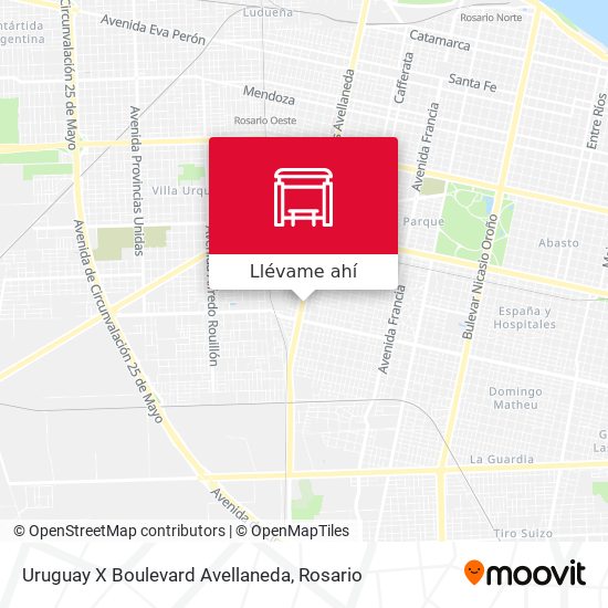 Mapa de Uruguay X Boulevard Avellaneda