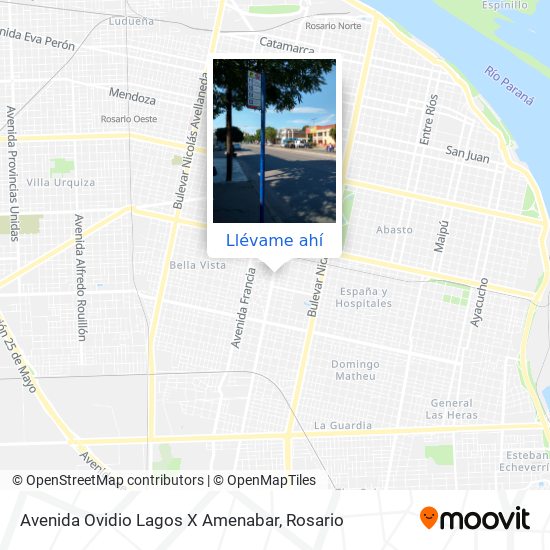 Mapa de Avenida Ovidio Lagos X Amenabar