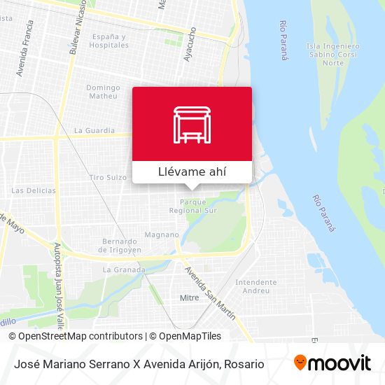 Mapa de José Mariano Serrano X Avenida Arijón
