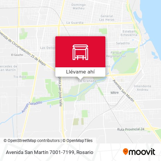 Mapa de Avenida San Martín 7001-7199