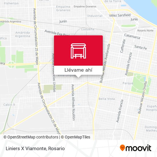 Mapa de Liniers X Viamonte