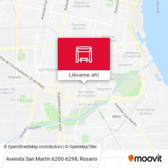 Mapa de Avenida San Martín 6200-6298
