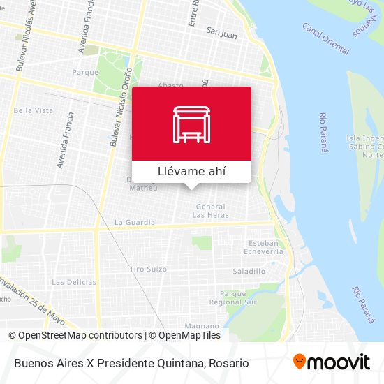 Mapa de Buenos Aires X Presidente Quintana