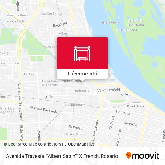 Mapa de Avenida Travesía ""Albert Sabin"" X French
