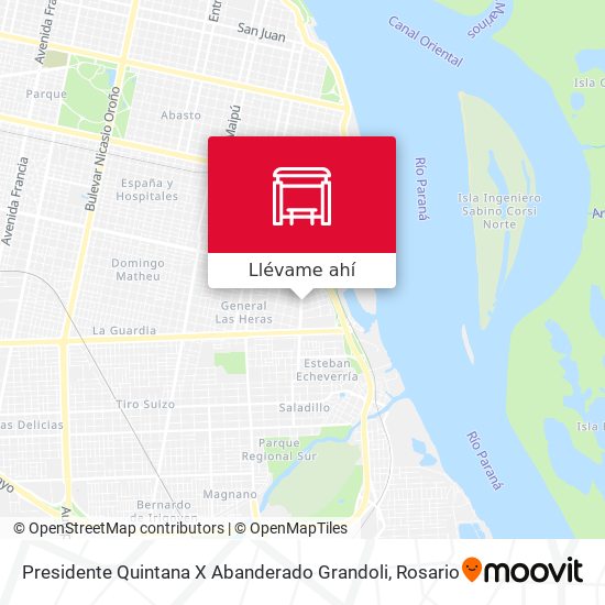Mapa de Presidente Quintana X Abanderado Grandoli
