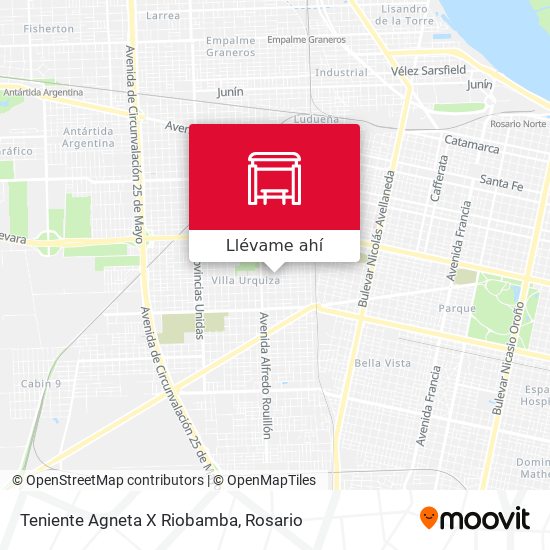 Mapa de Teniente Agneta X Riobamba