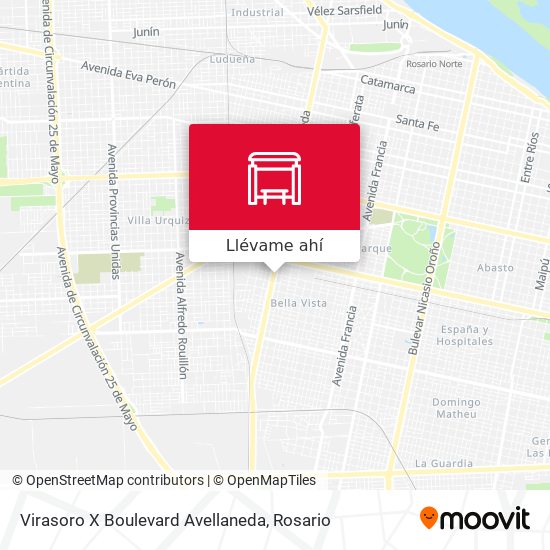 Mapa de Virasoro X Boulevard Avellaneda