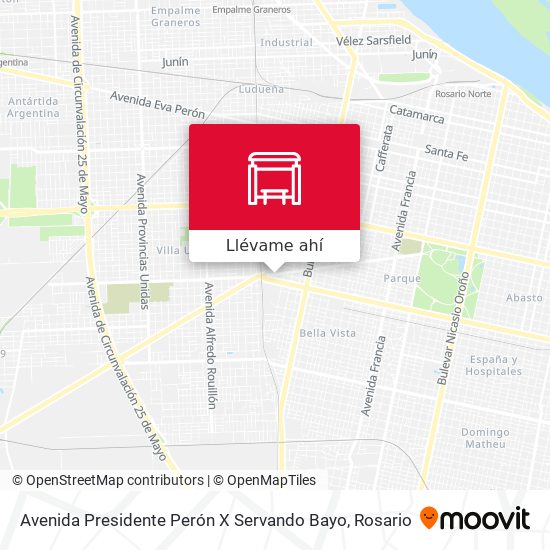 Mapa de Avenida Presidente Perón X Servando Bayo