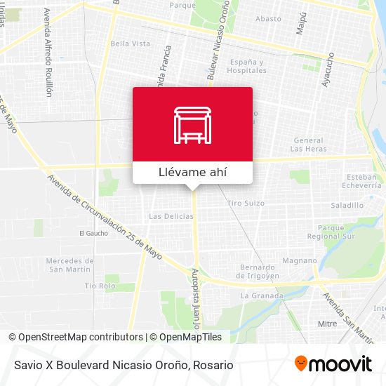 Mapa de Savio X Boulevard Nicasio Oroño