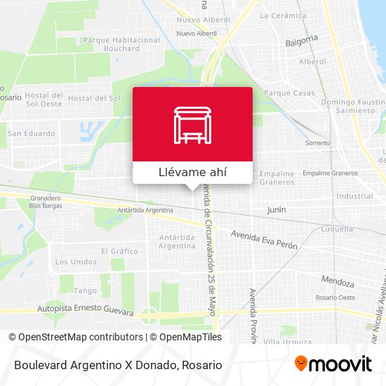 Mapa de Boulevard Argentino X Donado