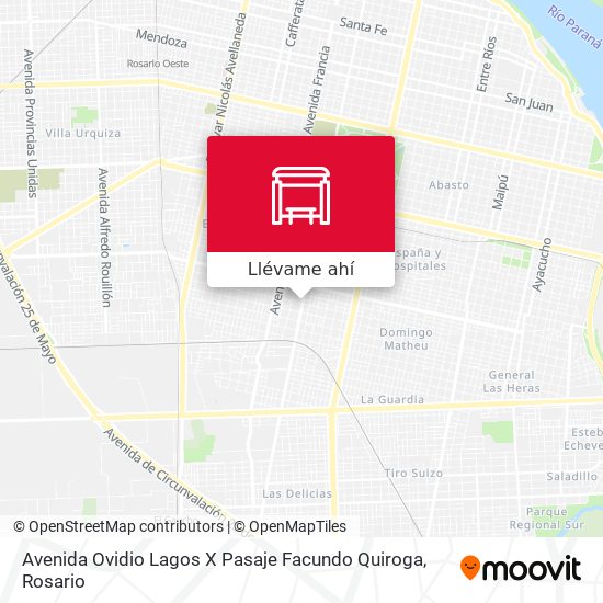 Mapa de Avenida Ovidio Lagos X Pasaje Facundo Quiroga
