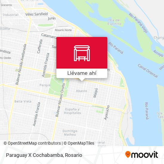 Mapa de Paraguay X Cochabamba