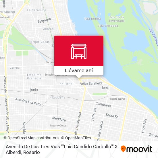 Mapa de Avenida De Las Tres Vías ""Luis Cándido Carballo"" X Alberdi