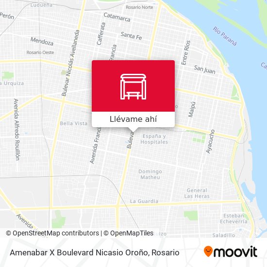 Mapa de Amenabar X Boulevard Nicasio Oroño