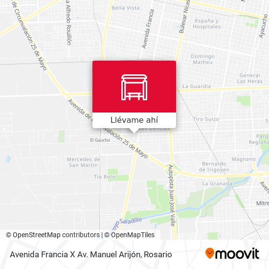 Mapa de Avenida Francia X Av. Manuel Arijón