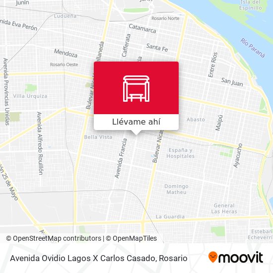 Mapa de Avenida Ovidio Lagos X Carlos Casado