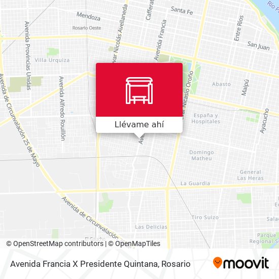 Mapa de Avenida Francia X Presidente Quintana