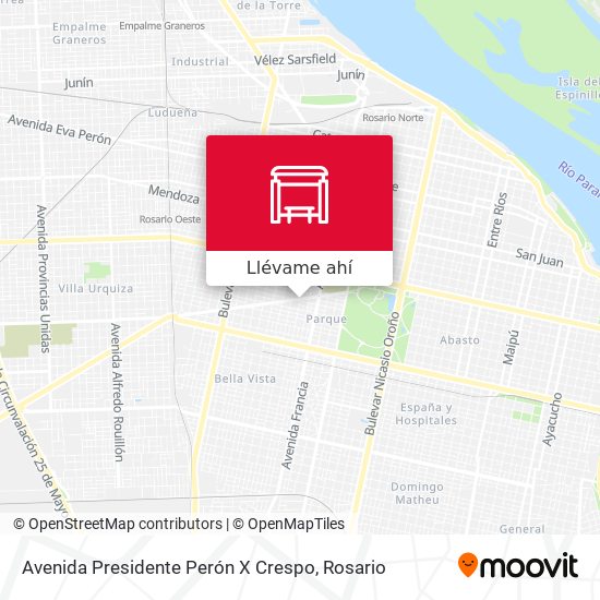 Mapa de Avenida Presidente Perón X Crespo