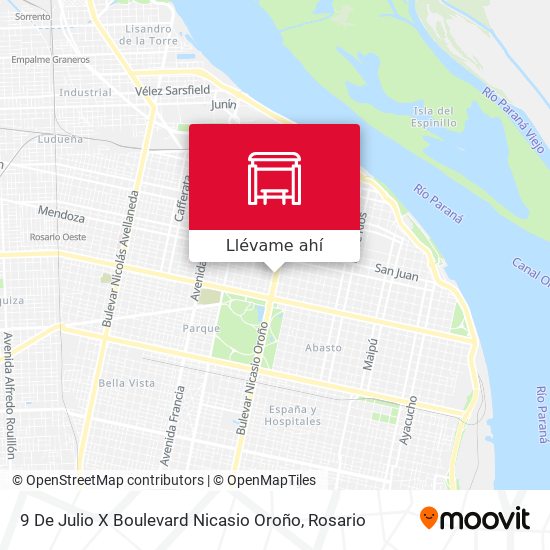 Mapa de 9 De Julio X Boulevard Nicasio Oroño