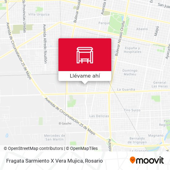 Mapa de Fragata Sarmiento X Vera Mujica
