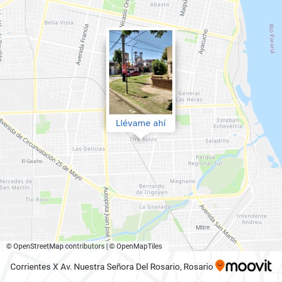 Mapa de Corrientes X Av. Nuestra Señora Del Rosario