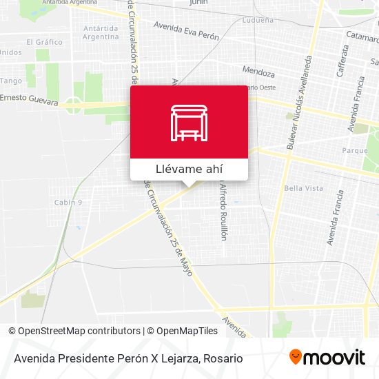Mapa de Avenida Presidente Perón X Lejarza