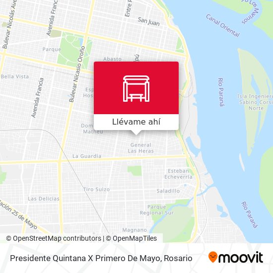 Mapa de Presidente Quintana X Primero De Mayo