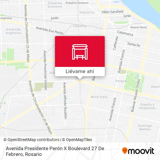Mapa de Avenida Presidente Perón X Boulevard 27 De Febrero