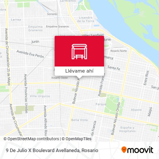 Mapa de 9 De Julio X Boulevard Avellaneda