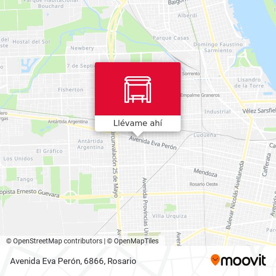 Mapa de Avenida Eva Perón, 6866