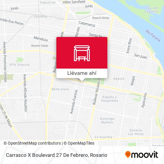 Mapa de Carrasco X Boulevard 27 De Febrero