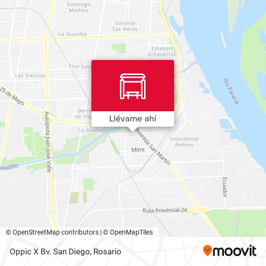 Mapa de Oppic X Bv. San Diego