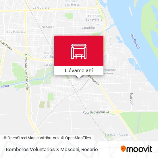 Mapa de Bomberos Voluntarios  X Mosconi