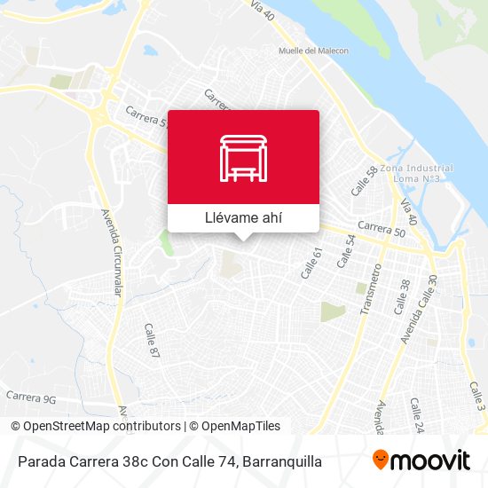 Mapa de Parada Carrera 38c Con Calle 74